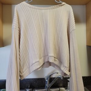 Shein Tan Ribbed Sweater Plus Size